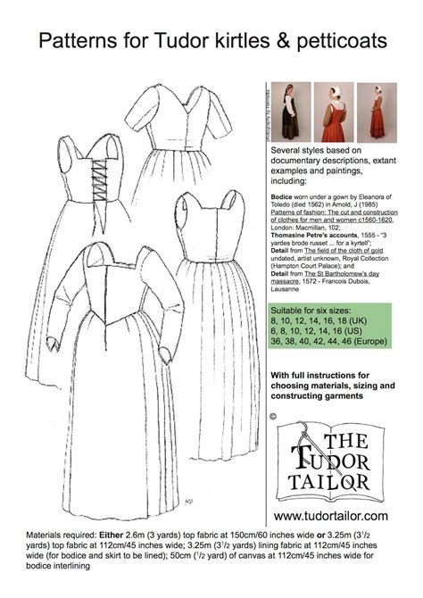 tudor tailor patterns